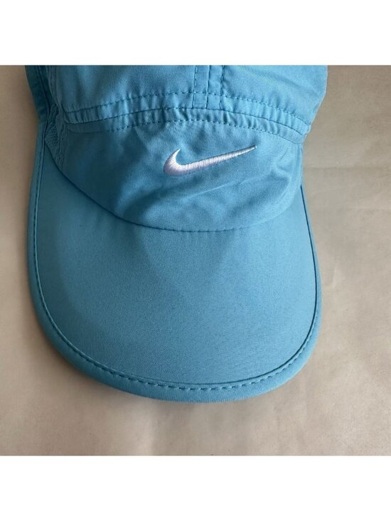 Nike Dri Fit Tailwind Running Hat Aqua Blue 7 Panel Y2K Strapback FeatherLight main image 7